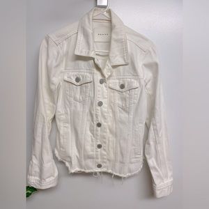 BlankNYC white cropped denim jacket